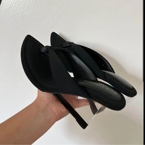 Good American Black Cinderella Wedges